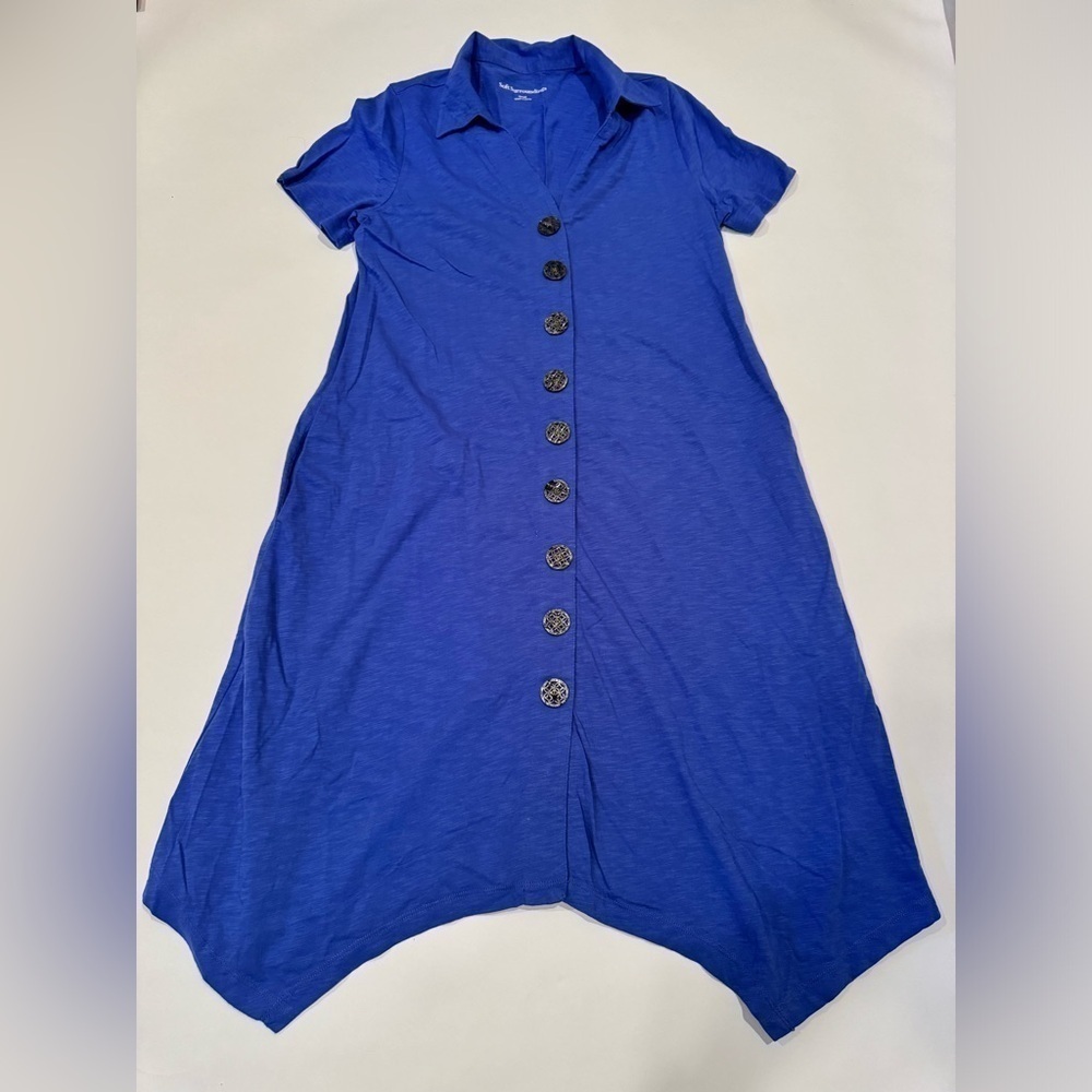 Soft Surroundings Danielle Women’s Dress Tunic Long Sleeve Buttons Pocke…